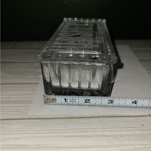 Hershey's Candy Bar Dish w/Lid Godinger Dublin Clear Lead Crystal - Picture 8 of 10